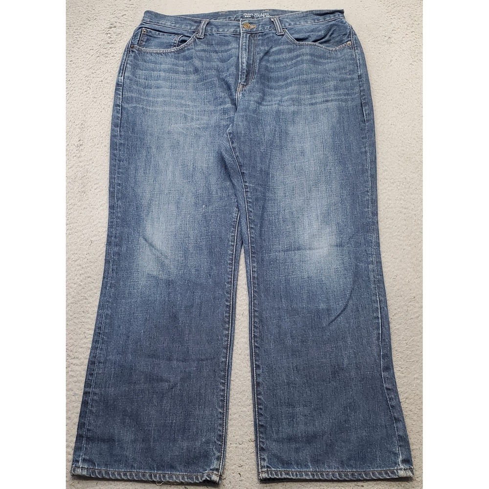 GAP Jeans Mens 36/30 Blue Denim Faded Medium Wash Relaxed Fit Stretch Streetwear